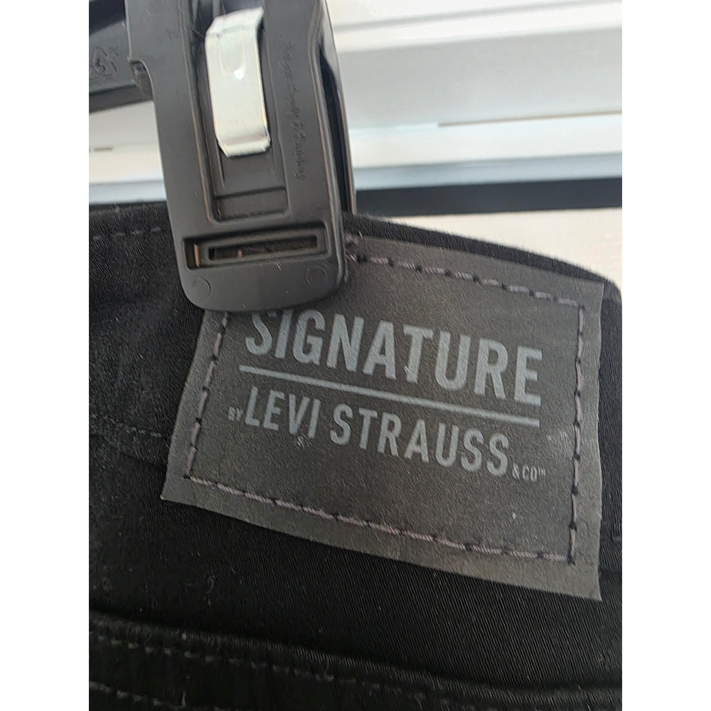 Signature by Levi Strauss & Co Womens Mid Rise Skinny Jeans Black 12L - Picture 5 of 14